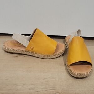 Born Sunny Yellow Espadrille Slides